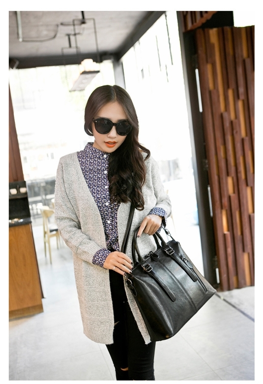 歐美風範真皮女包時尚女士手提斜挎單肩油蠟牛皮包