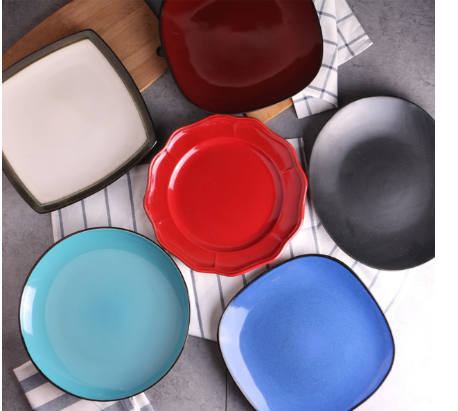 藝術西餐大盤陶瓷餐盤飯菜盤水果盤牛排盤任選