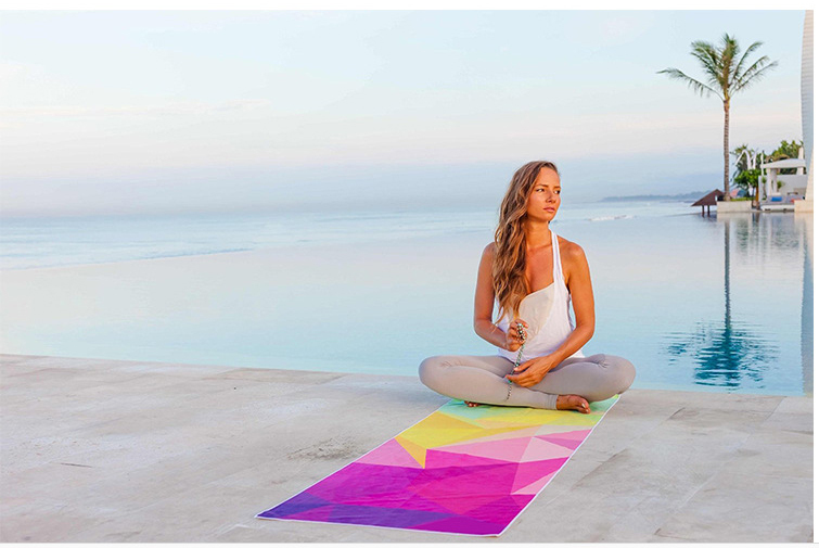 超美圖案瑜伽墊環保無味橡膠印花麂皮絨瑜珈墊防滑吸汗－３mm