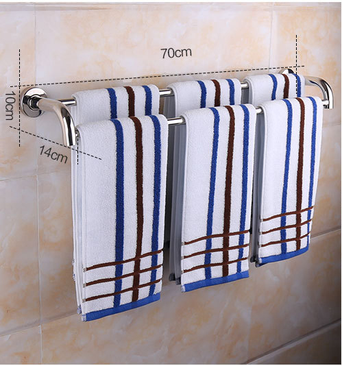  毛巾架 304不銹鋼 浴室五金掛件 掛架 毛巾掛 毛巾桿 雙桿毛巾架(多種規格可選)