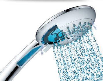  富氧增壓節水花灑單功能蓮蓬頭單手持噴頭/帶牆座，軟管三件套