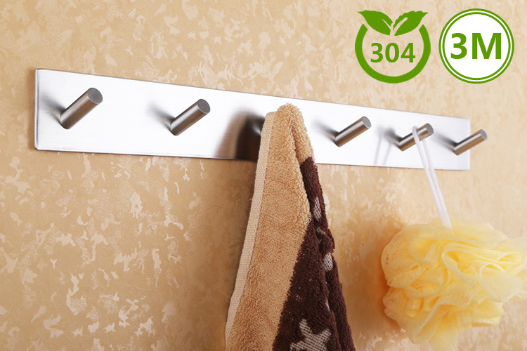  不銹鋼掛鉤無痕掛鉤強力3M貼魔力免釘粘鉤無釘粘貼衣帽鉤