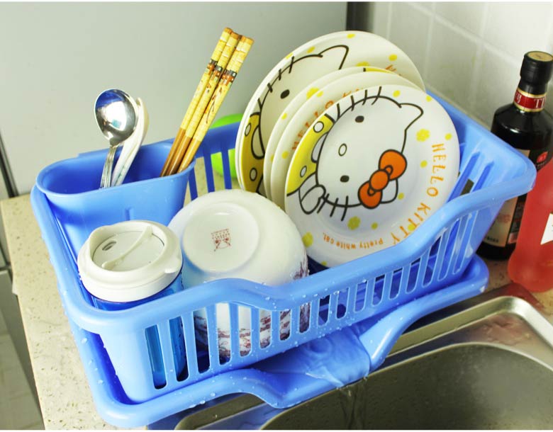 廚房置物架 瀝水放碗架 收納架碗盤碟架瀝水籃餐具雙層架