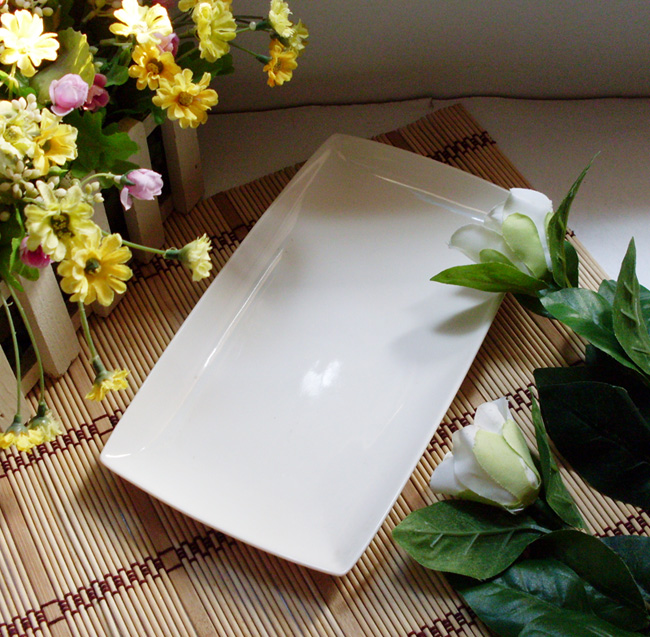  米白色陶瓷 紀梵希原版長方盤 壽司盤 餐盤 日式菜盤