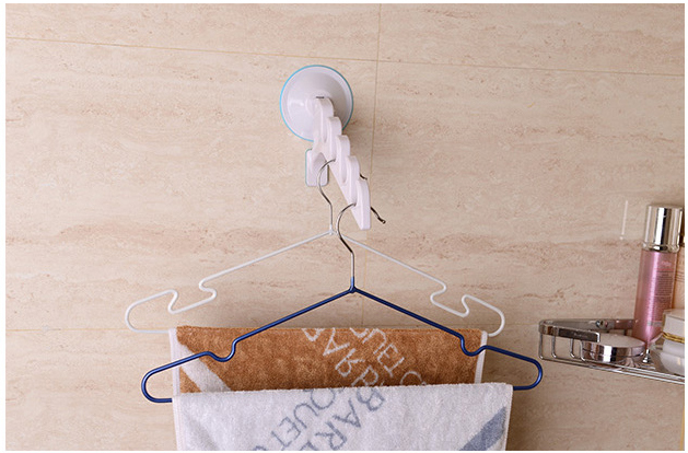 日式輕巧好攜帶浴室吸盤晾衣架曬衣架
