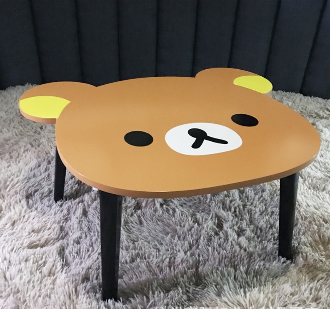 卡通筆記本電腦桌床上用宿舍神器懶人簡約可折疊學習書桌(中)