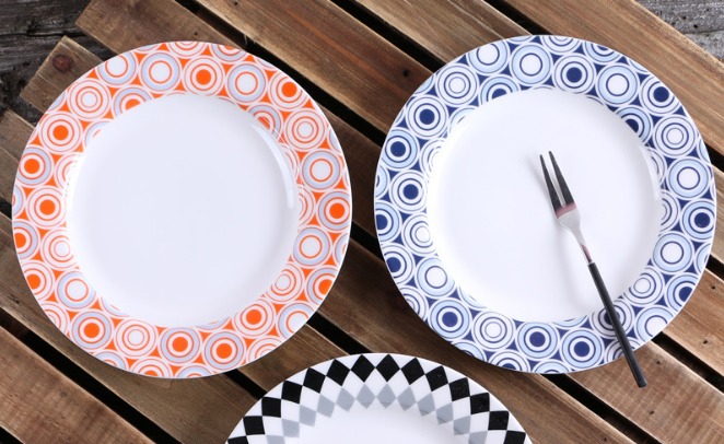 陶瓷盤子日式陶瓷餐具高檔餐具創意菜盤簡約西餐牛排盤(2入1組)