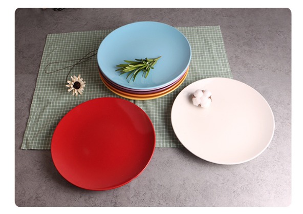 藝術歐式複古陶瓷盤牛排盤創意水果盤平盤西餐盤大號菜盤微波爐盤(任選４入１組)