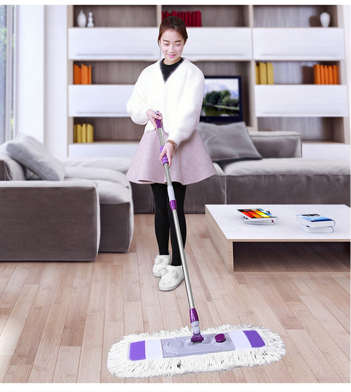 家用商場用塵推墩布超細纖維大號加長木地板平拖地平推拖把