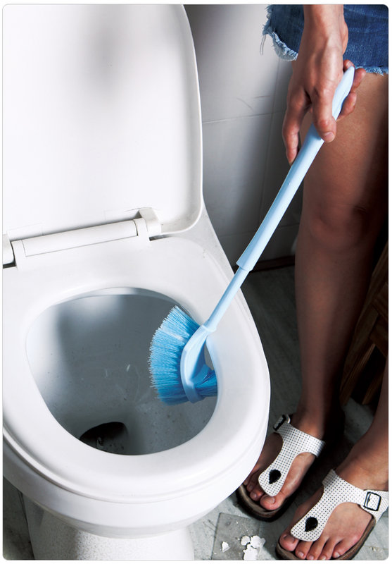 塑料馬桶刷背部毛刷設計衛生間長柄刷地板廁所死角縫隙清潔刷
