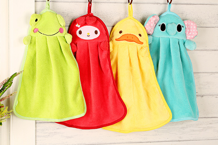  卡通造型吸水擦手巾 廚房掛式手巾 加厚柔軟的呵護雙手