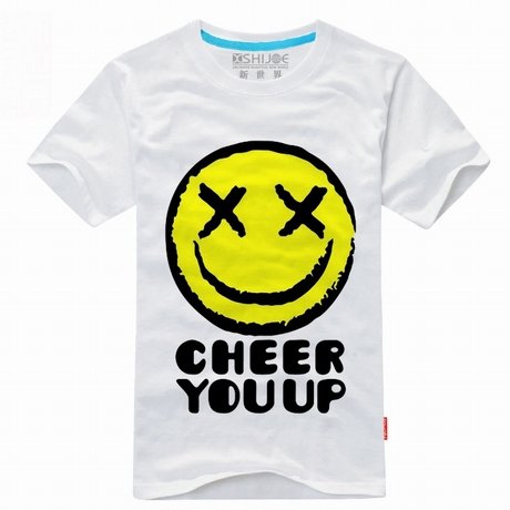 Cheer U Up 笑臉圖案 情侶T-Shirt 大尺碼T 七色任挑