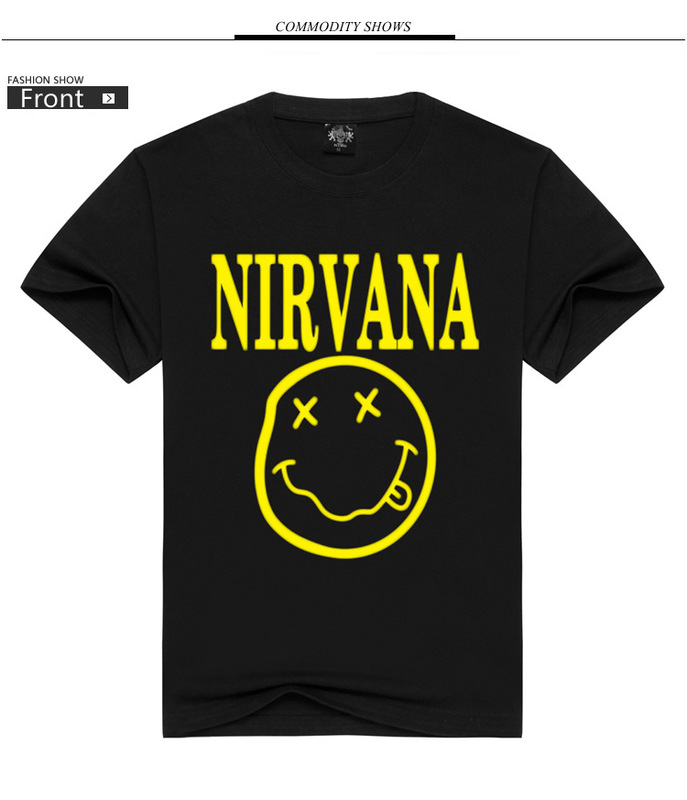 男裝歐美NIBVANA笑臉短袖T卹男潮夏季圖案tee S~5XL 多色可選