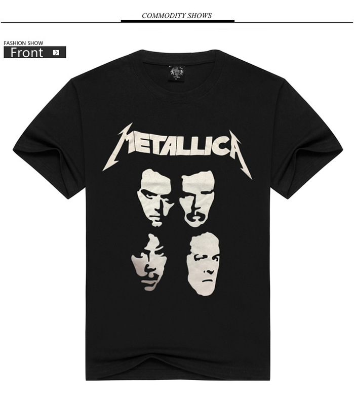 Metallica金屬樂隊創意印花搖滾男式T卹短袖圖案tee S~5XL 多色可選