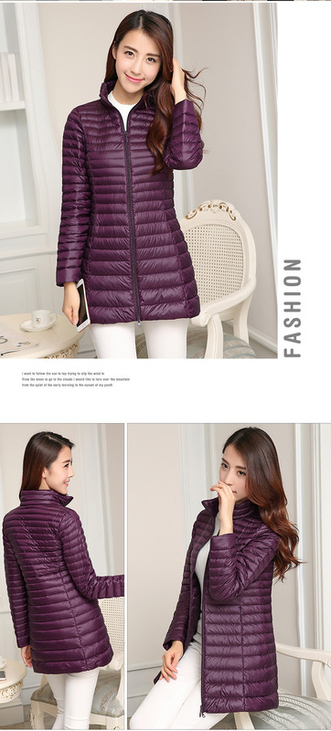 新款羽絨服女輕薄短款立領休閒薄款修身冬裝女款羽絨服外套