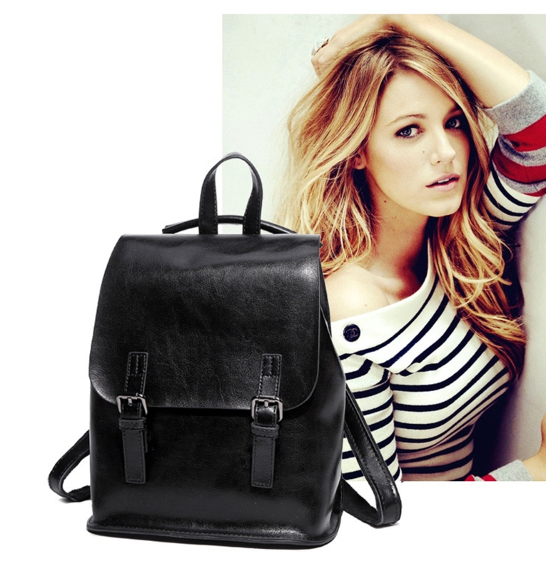 新款韓版百搭女式背包牛皮女包多功能旅行背包