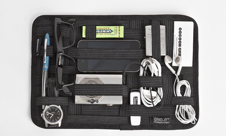  彈性收納板 包包的收納幫手 手機 行動電源 整理小物的收納盤 (26x13)